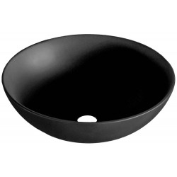 Επικαθήμενος Νιπτήρας Πορσελάνης Ceramita F434 Στρογγυλός Φ40 Μαύρος Ματ